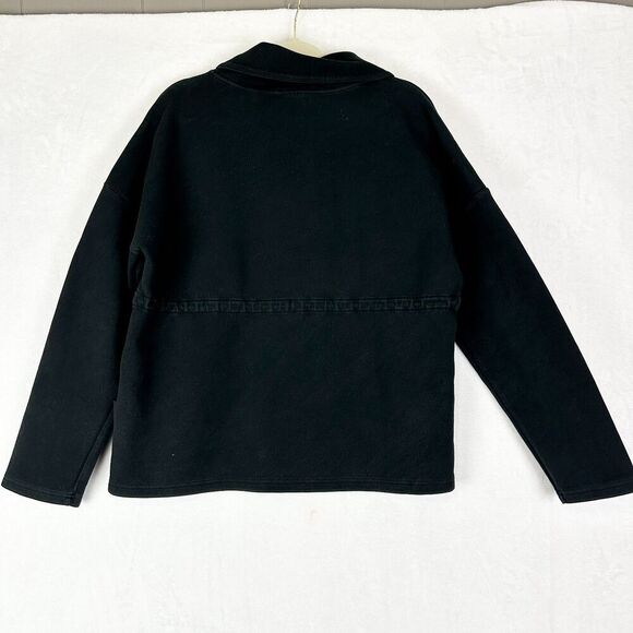 Varley Barton Sweater Size Small Cinch Waist Funnel Neck Black - Picture 5 of 8